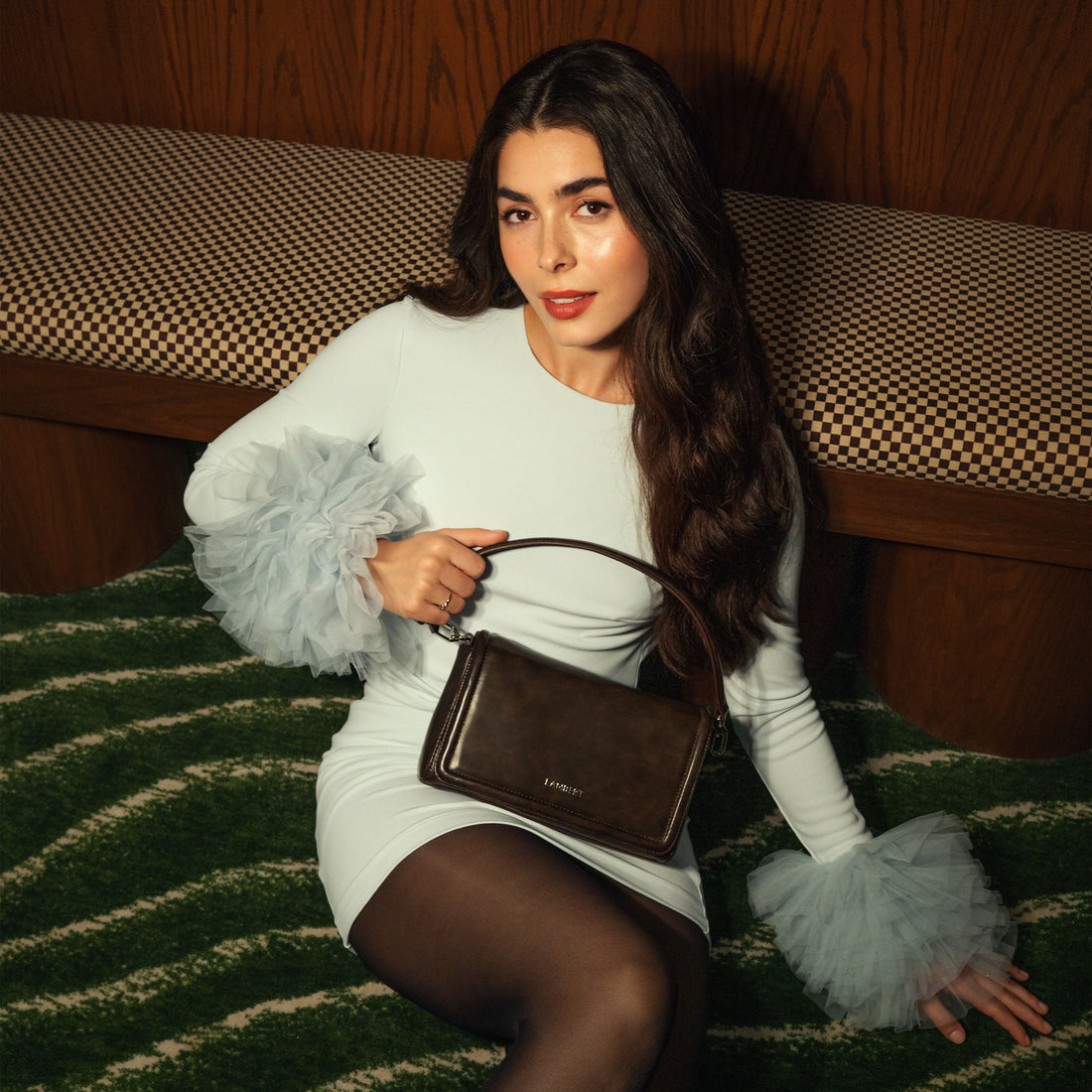 The Alyssa – 2-in-1 Espresso Vegan Leather Shoulder Bag