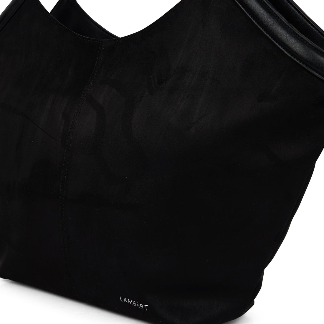 The Alison – Black Vegan Suede Tote Bag
