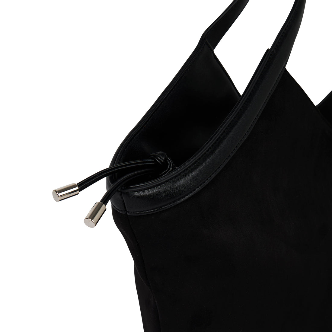 The Alison – Black Vegan Suede Tote Bag
