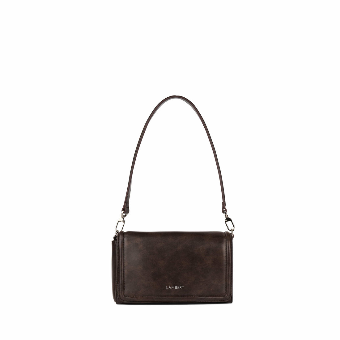 The Alyssa – 2-in-1 Espresso Vegan Leather Shoulder Bag