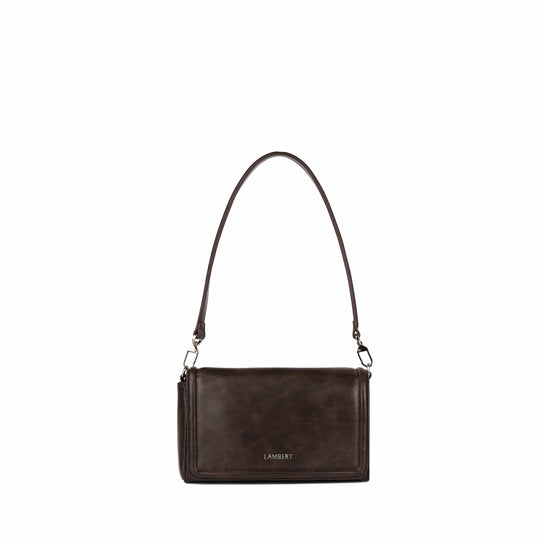 Le Alyssa - Sac à main 2-en-1 en cuir vegan espresso