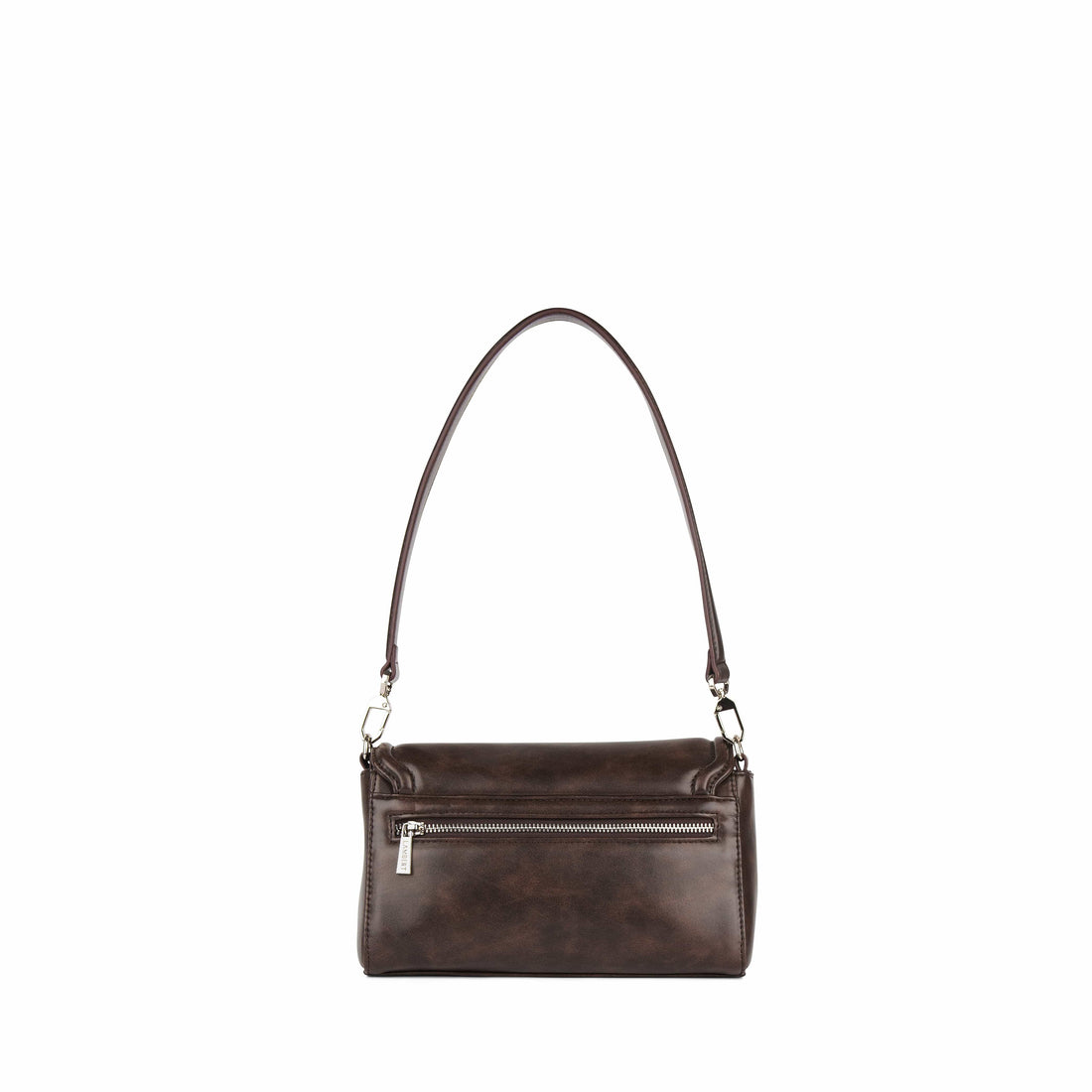 The Alyssa – 2-in-1 Espresso Vegan Leather Shoulder Bag