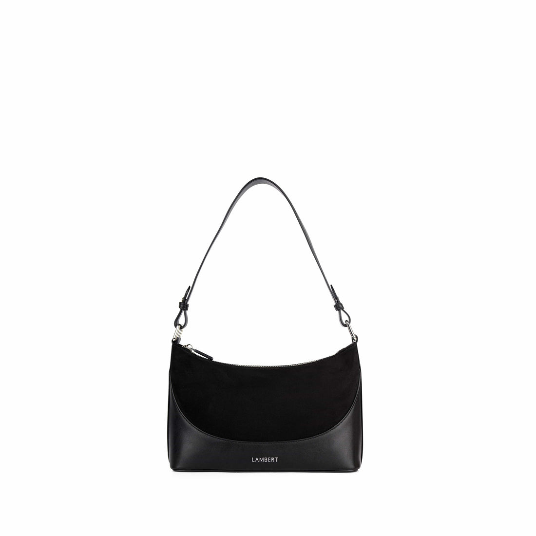The Clover – 2-in-1 Black Vegan Suede Handbag