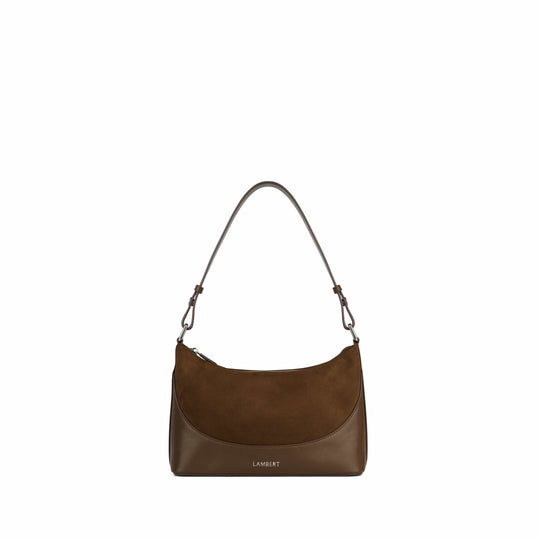 Le Clover - Sac à main 2-en-1 en suède vegan cacao