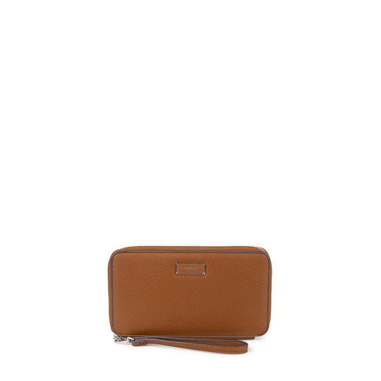 Le Ines - Étui à passeport familial en cuir vegan affogato