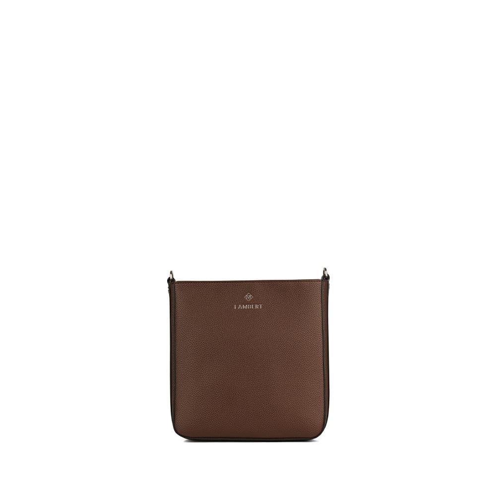 The Natalia – Chocolate Vegan Leather Crossbody Bag