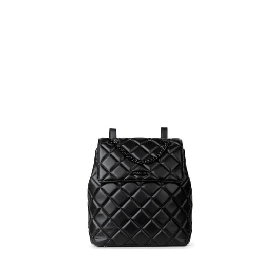 The Sadie - 2-In-1 Black Quilted Vegan Leather Backpack