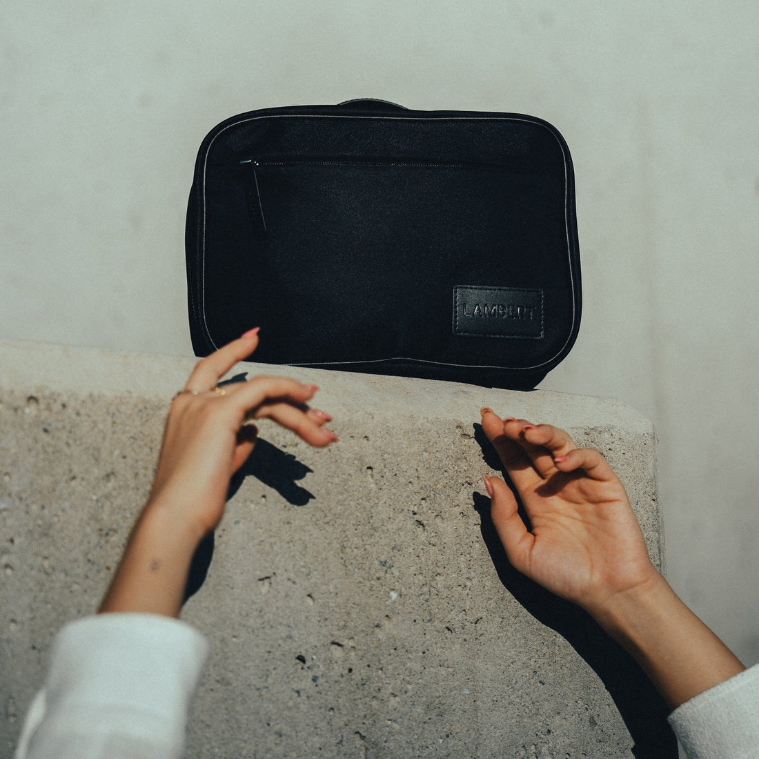 La Casey - Black Nylon Toiletry Bag