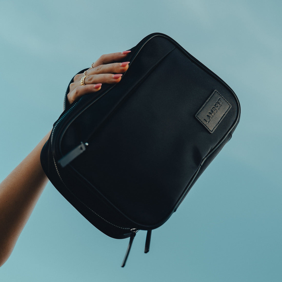 La Casey - Black Nylon Toiletry Bag