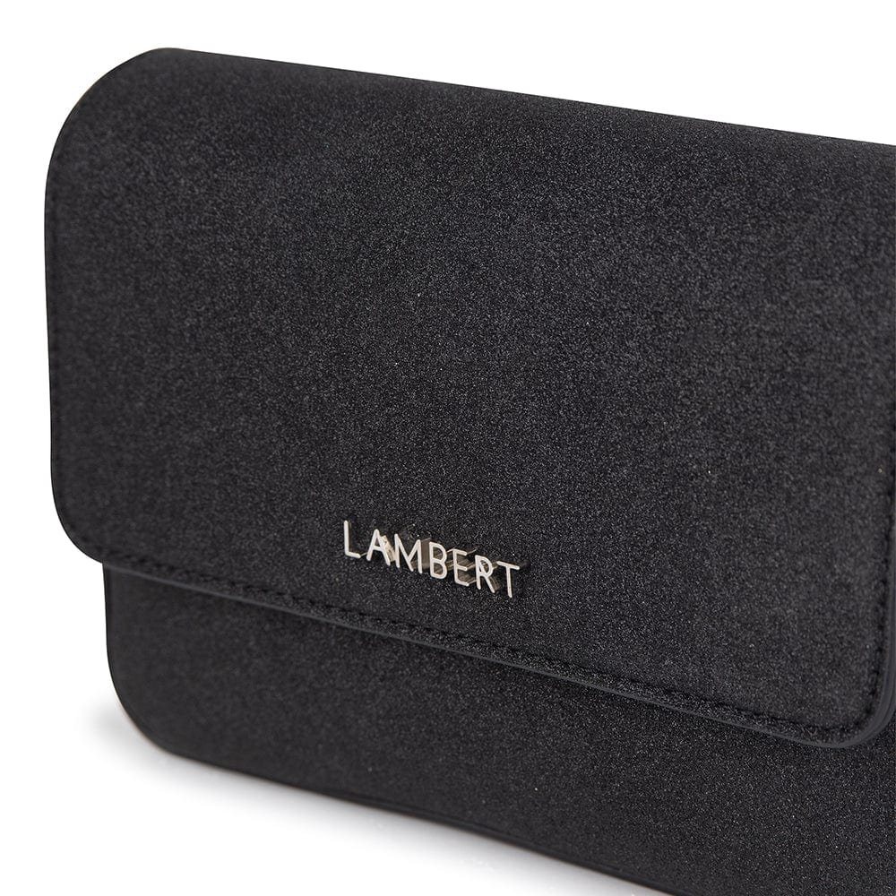 Le Aimee - Sac à main 2-en-1 en cuir vegan noir brillant