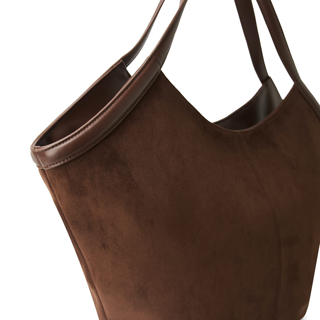 The Alison - Chocolate Vegan Suede Tote Bag