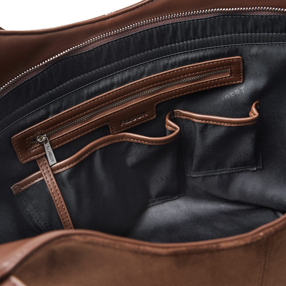 The Alison - Chocolate Vegan Suede Tote Bag