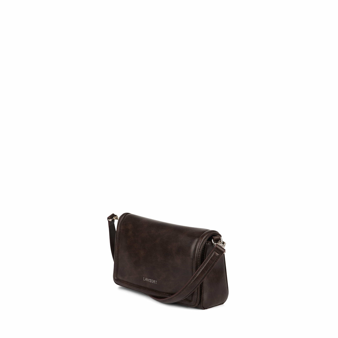 The Alyssa – 2-in-1 Shoulder Bag in Espresso Vegan Leather