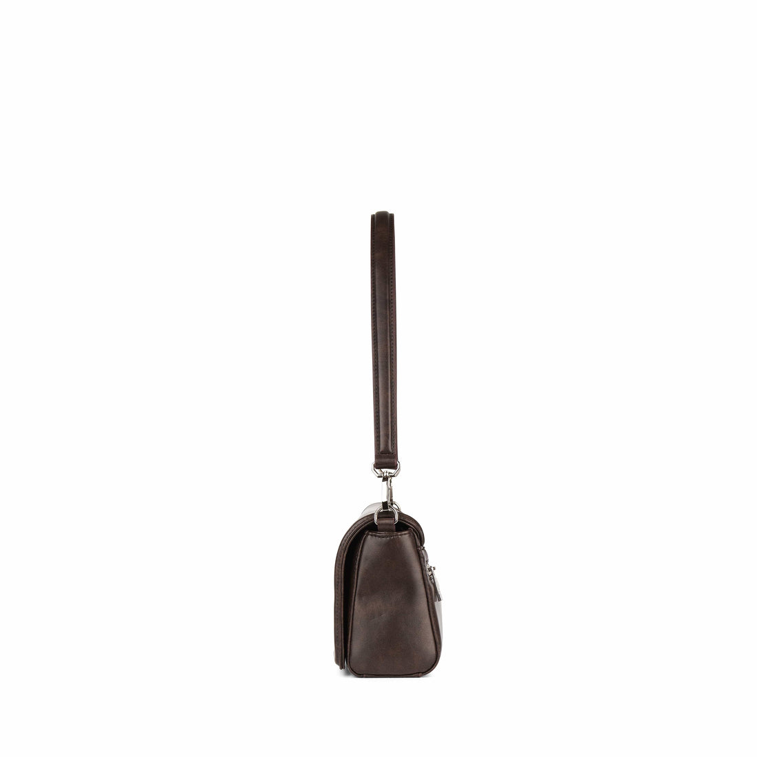 The Alyssa – 2-in-1 Shoulder Bag in Espresso Vegan Leather