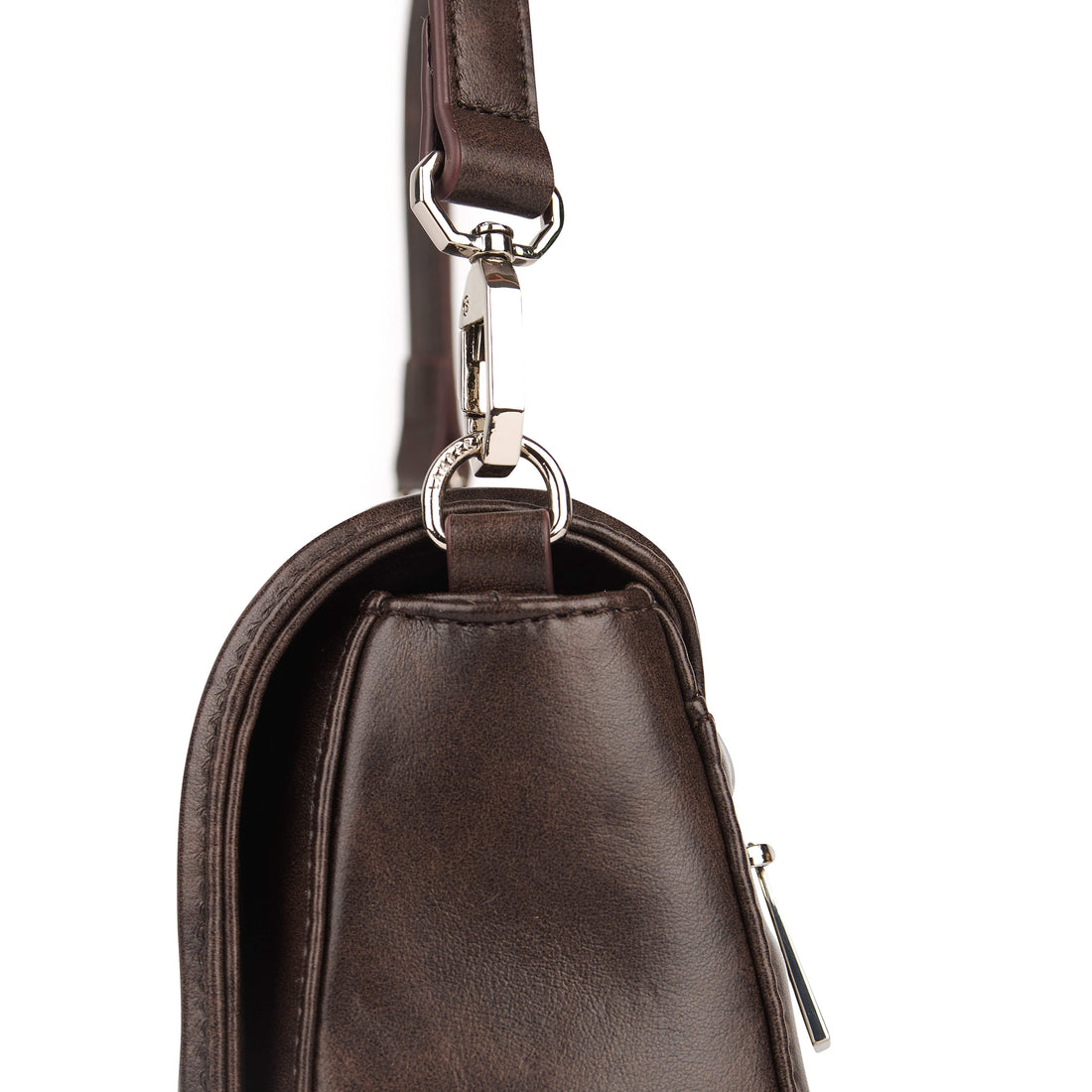 The Alyssa – 2-in-1 Shoulder Bag in Espresso Vegan Leather