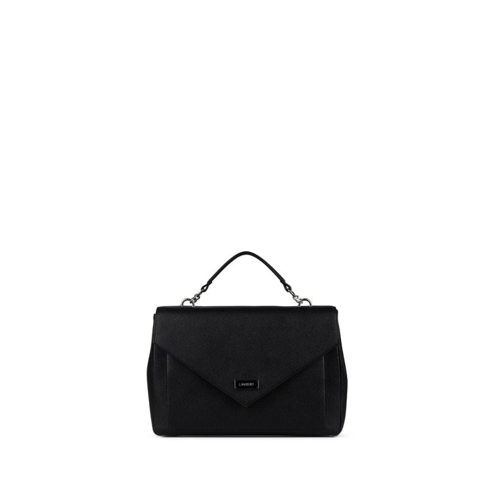 The AMELIA - 2-in-1 Black Vegan Leather Satchel