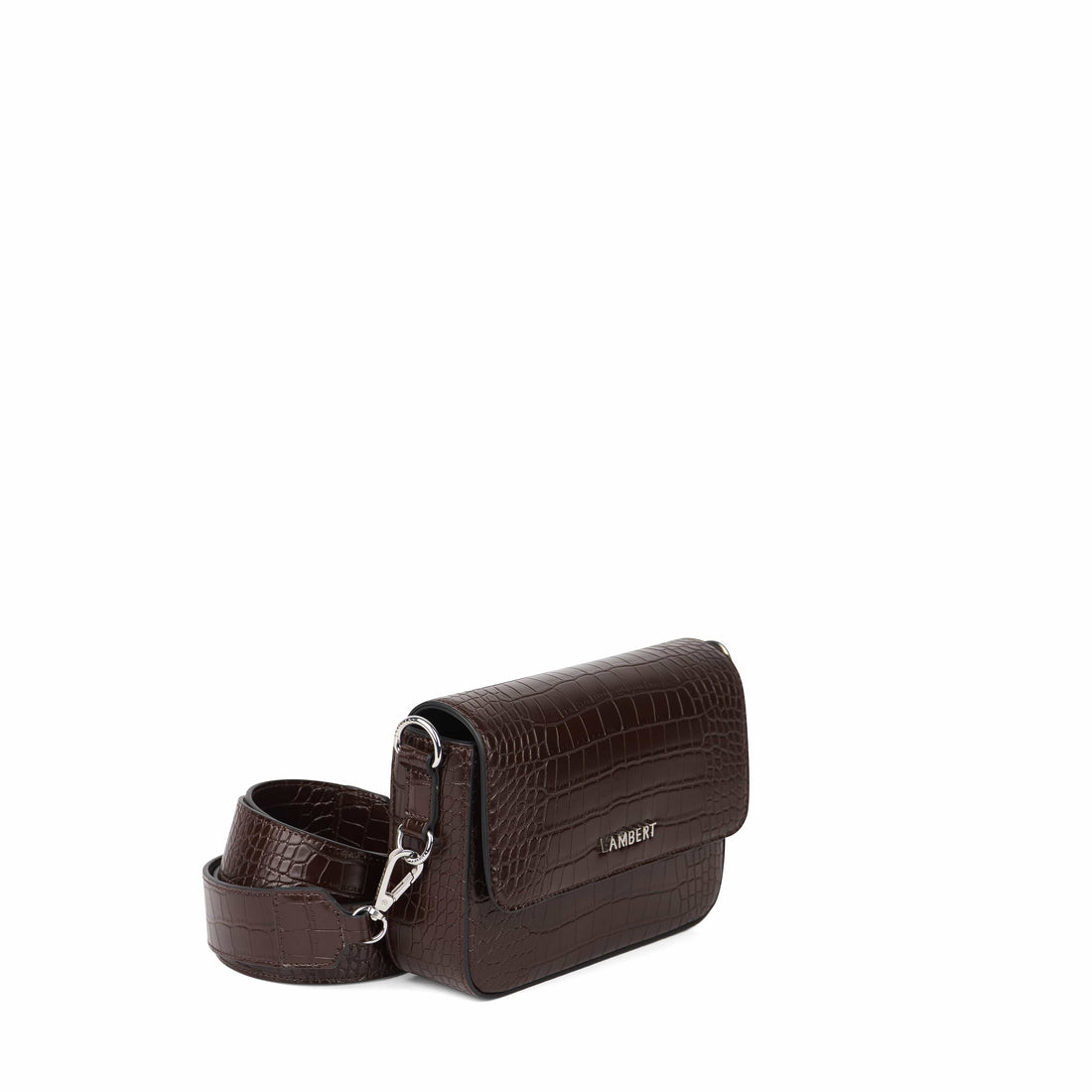 Le Amelie - Sac à main 2-en-1 en cuir vegan bark croco