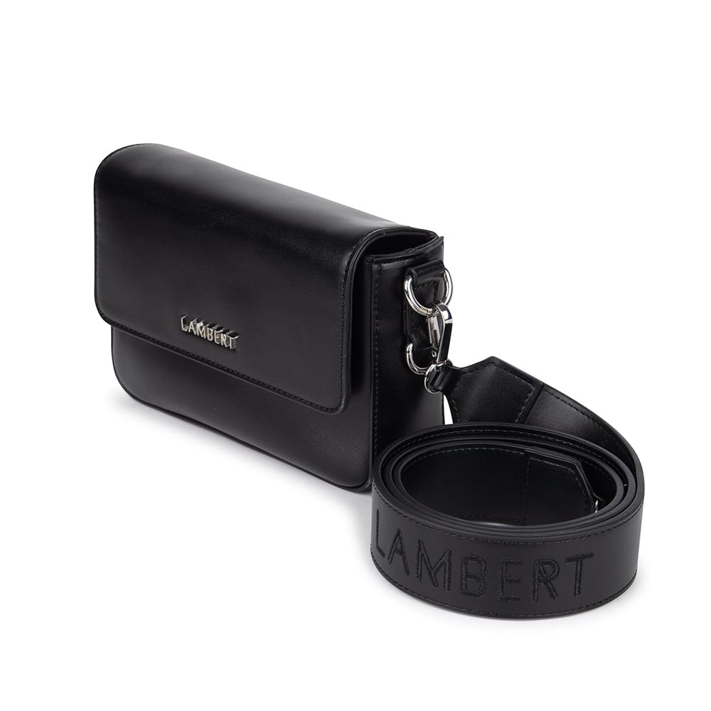Le Amelie - Sac à main 2-en-1 en cuir vegan noir