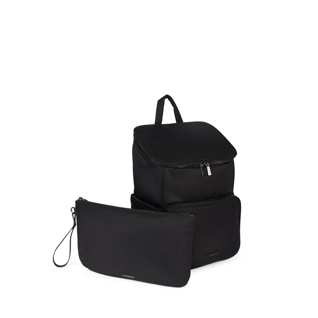The Anabelle – Black Recycled Nylon Maternity Backpack