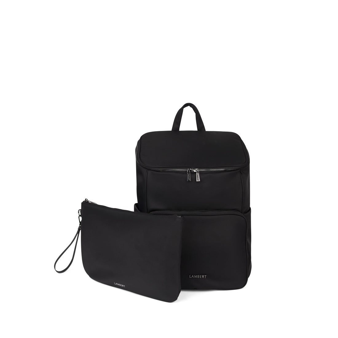 The Anabelle – Black Recycled Nylon Maternity Backpack