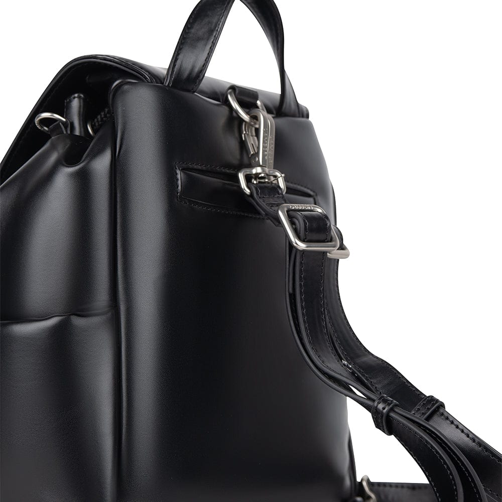 Aria  - Sac à dos 3-en-1 en cuir vegan recyclé noir