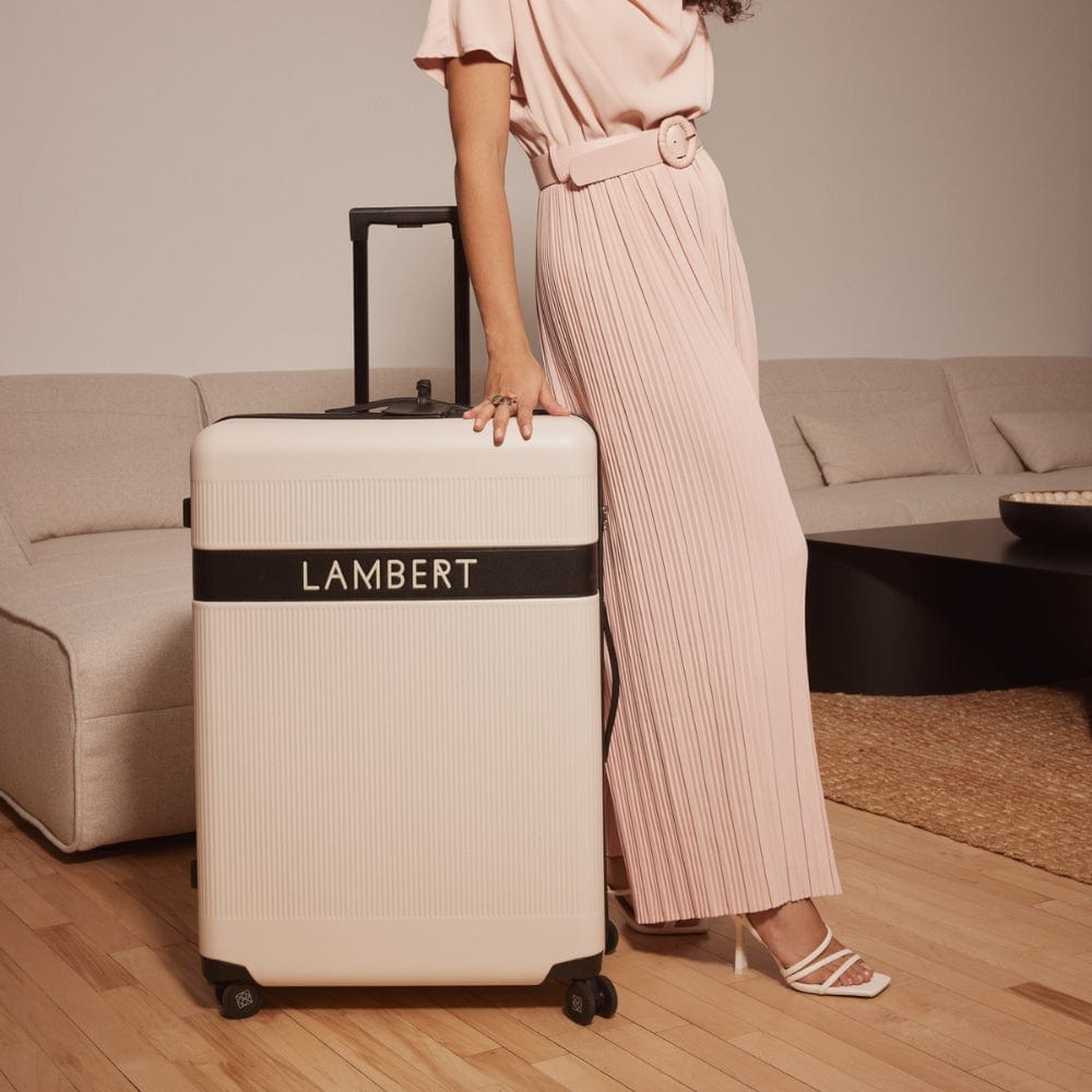 The Aspen - Oyster mix polycarbonate check-in suitcase – Lambert