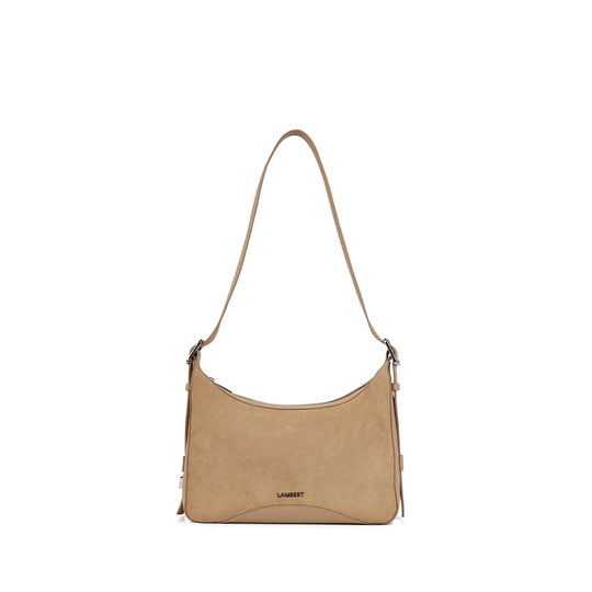 Le Audrey - Sac à main 2-en-1 en suède vegan beige
