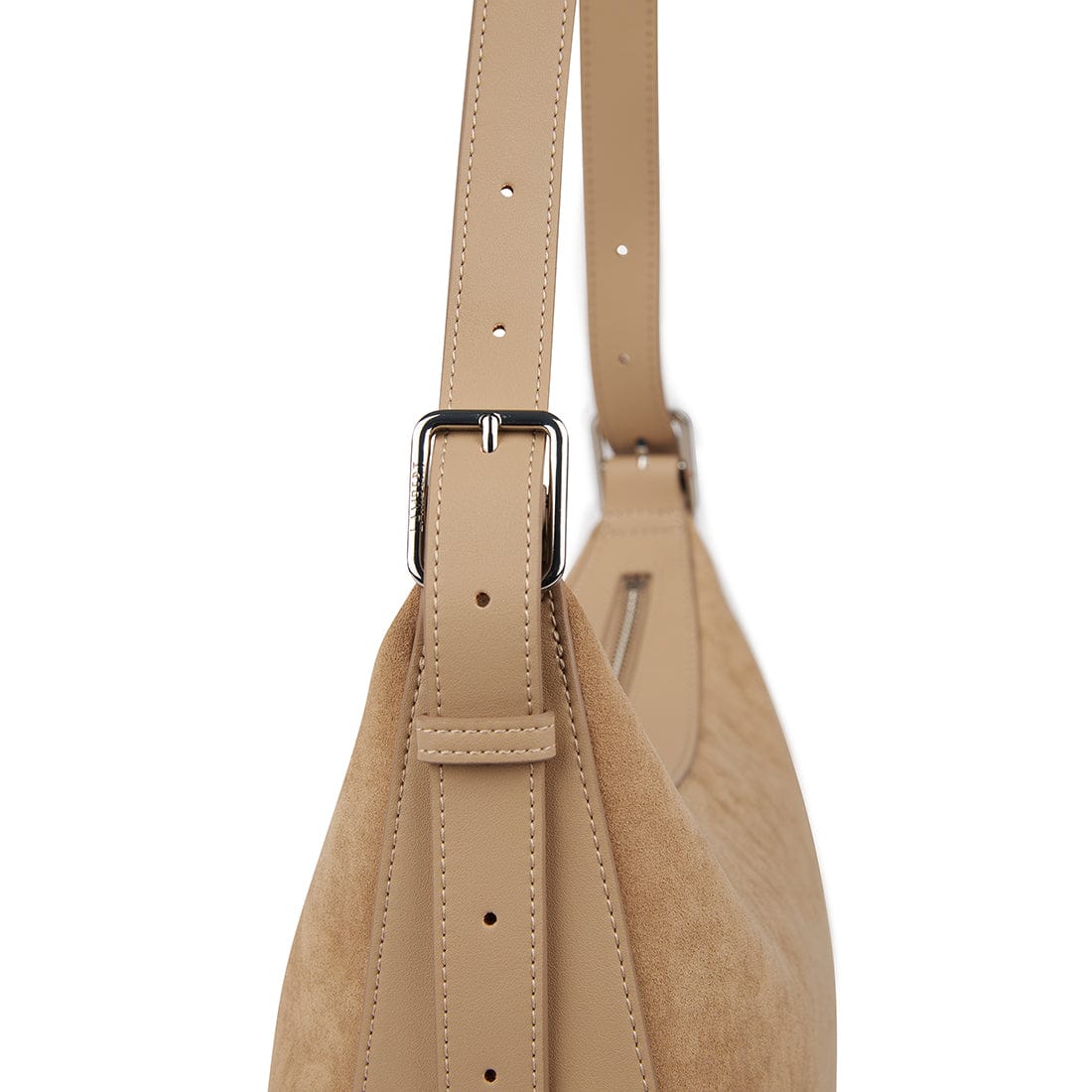 Le Audrey - Sac à main 2-en-1 en suède vegan beige