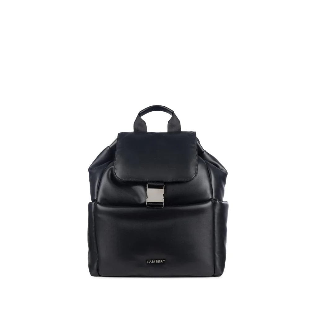 The Averi - Black Vegan Leather Puffy Backpack