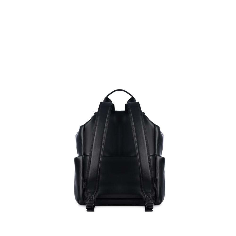 The Averi - Black Puffy Vegan Leather Backpack