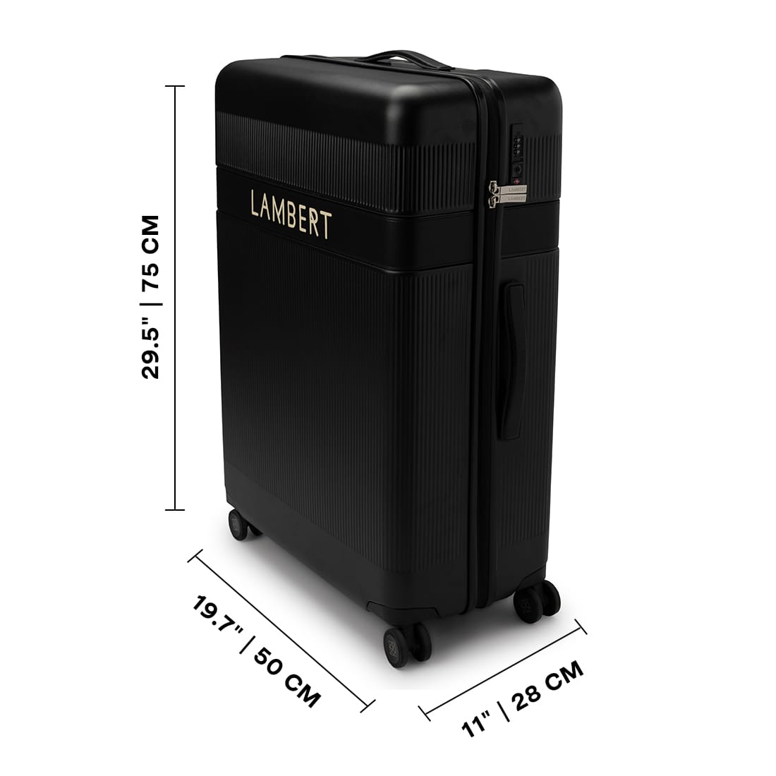 The Aspen - Black Large Check-In Suitcase