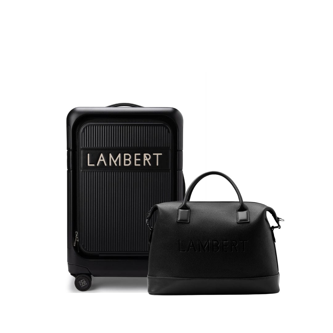 Travel Set - Cabin Suitcase + Mini Travel Bag in Black