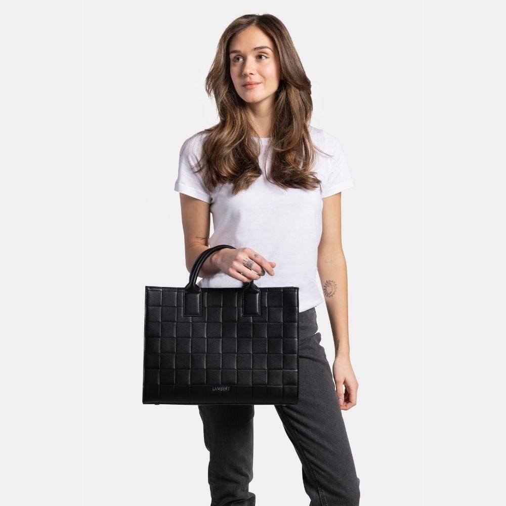 Leather tote Brera Black in Leather - 28779682