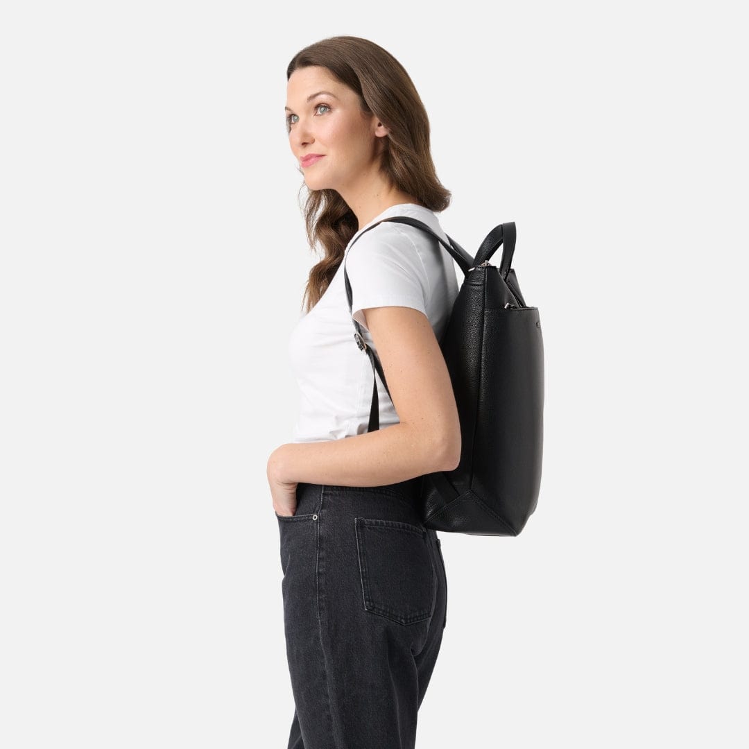 Le Billie - Sac à dos en cuir vegan noir