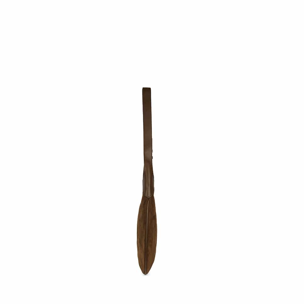 The Blair – Cacao Suede Flat Shoulder Bag
