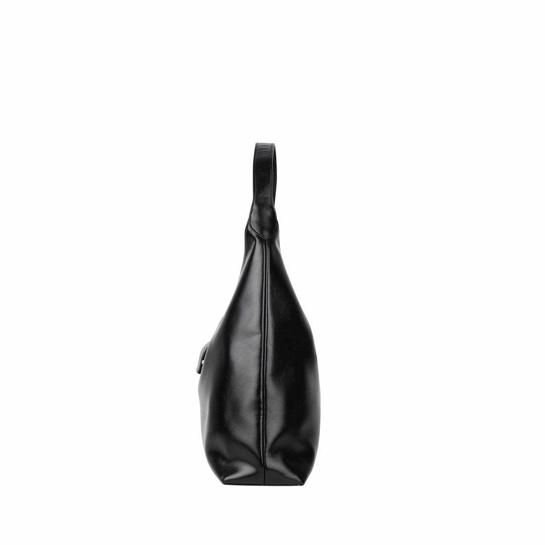 Le Brielle - Sac hobo fourre-tout en cuir vegan noir