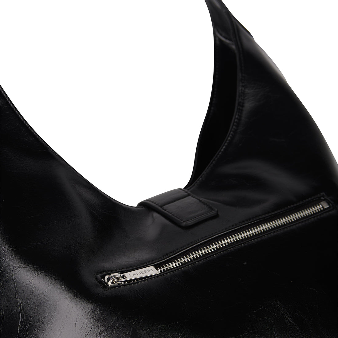 Le Brielle - Sac hobo fourre-tout en cuir vegan noir