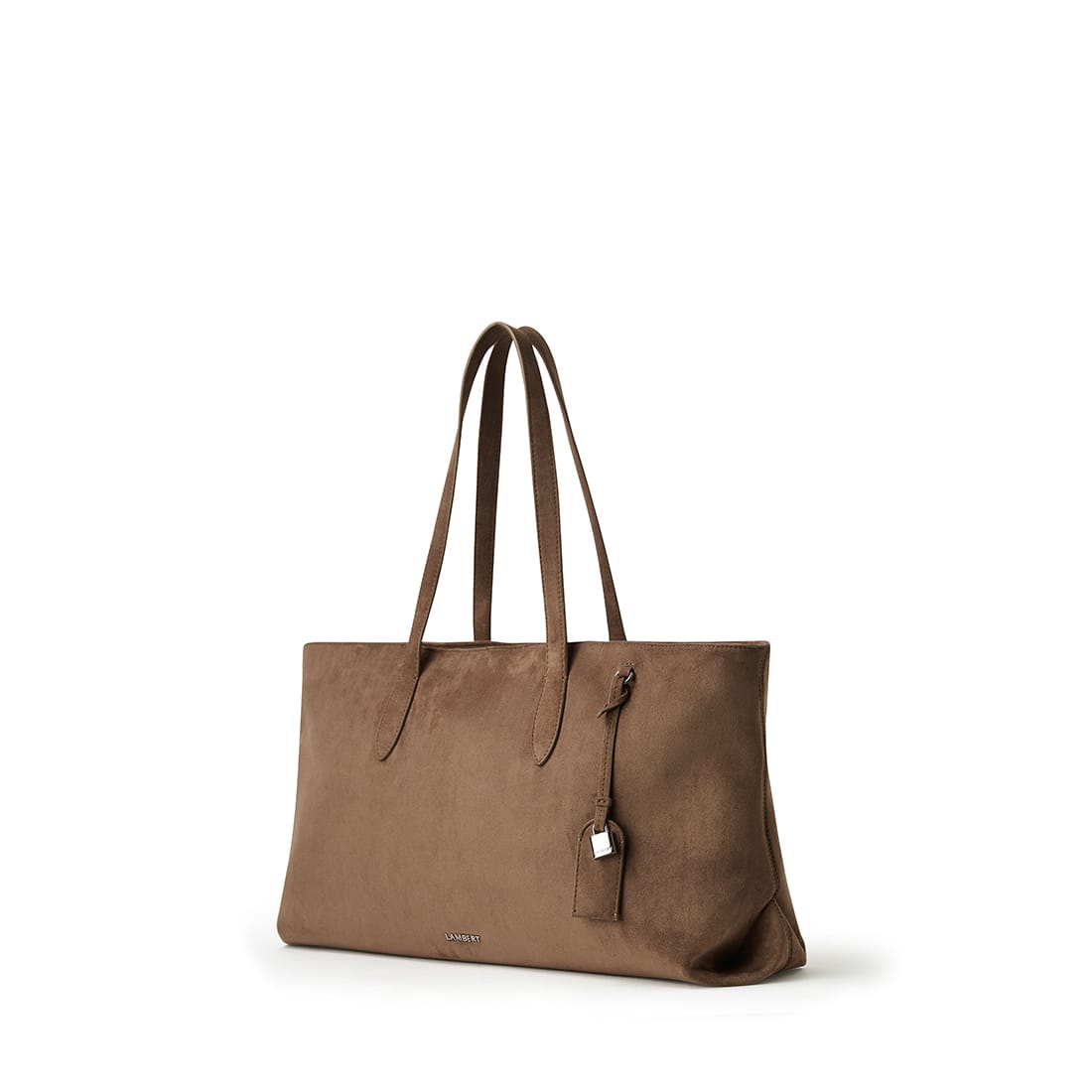 Le Britney – Sac fourre-tout en suède vegan taupe