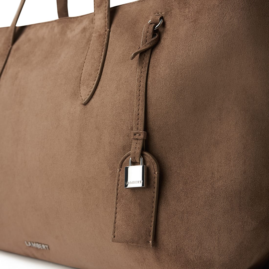 Le Britney – Sac fourre-tout en suède vegan taupe