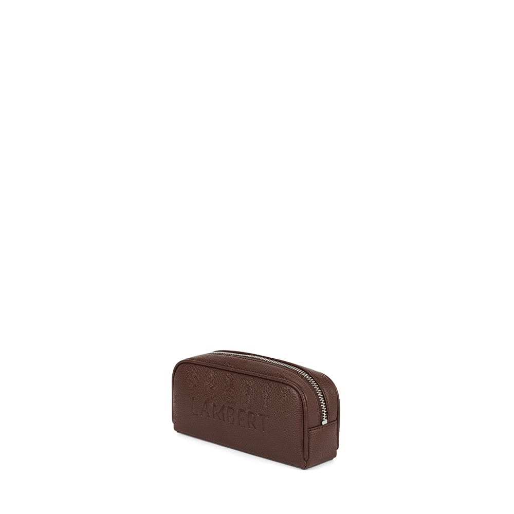 The Brooke – Vegan Leather Pencil Case in Chocolate