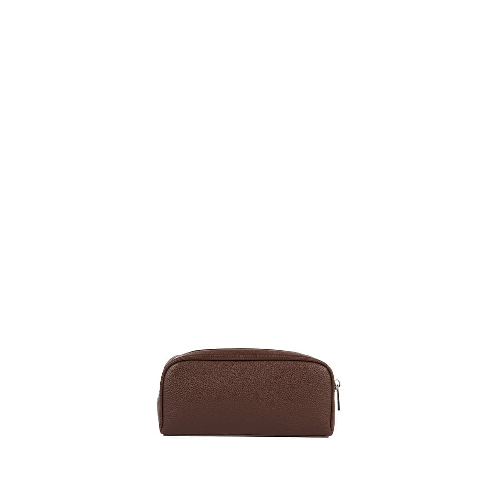 The Brooke – Vegan Leather Pencil Case in Chocolate
