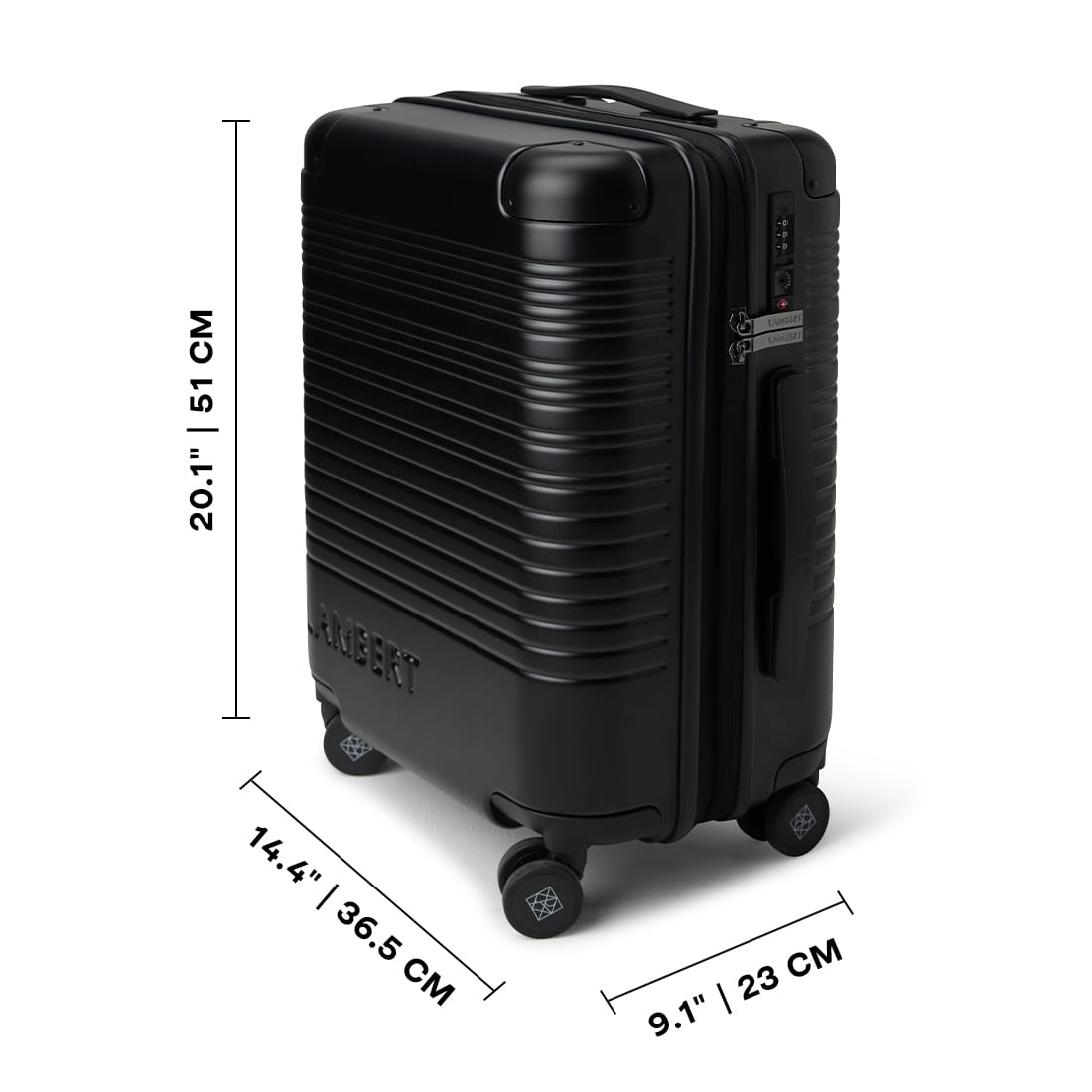 La Berlin - Valise de cabine extensible noire