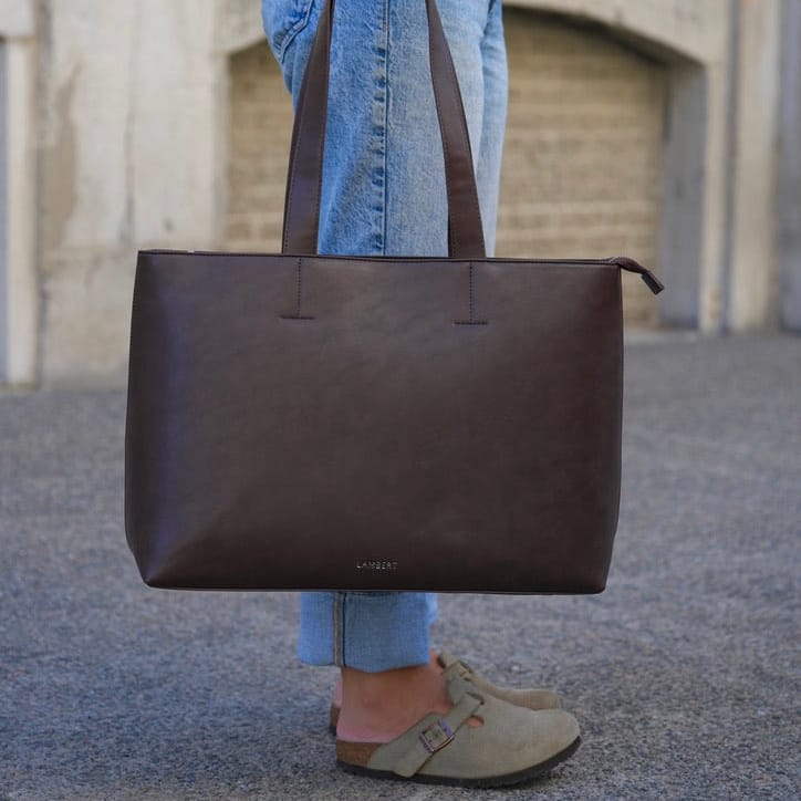 The Danyka – Espresso Vegan Leather Tote Bag