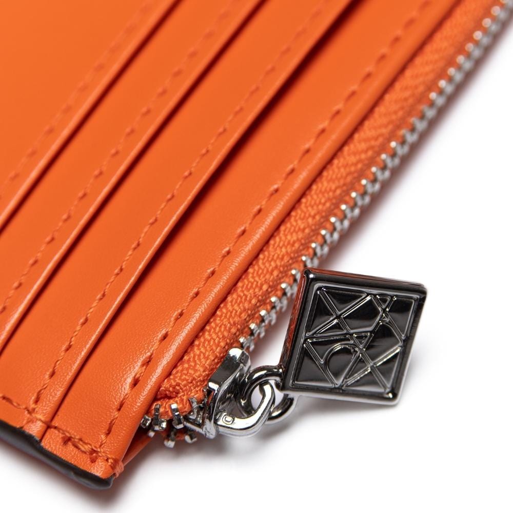 The Cassie - Papaya Vegan Leather Card Holder