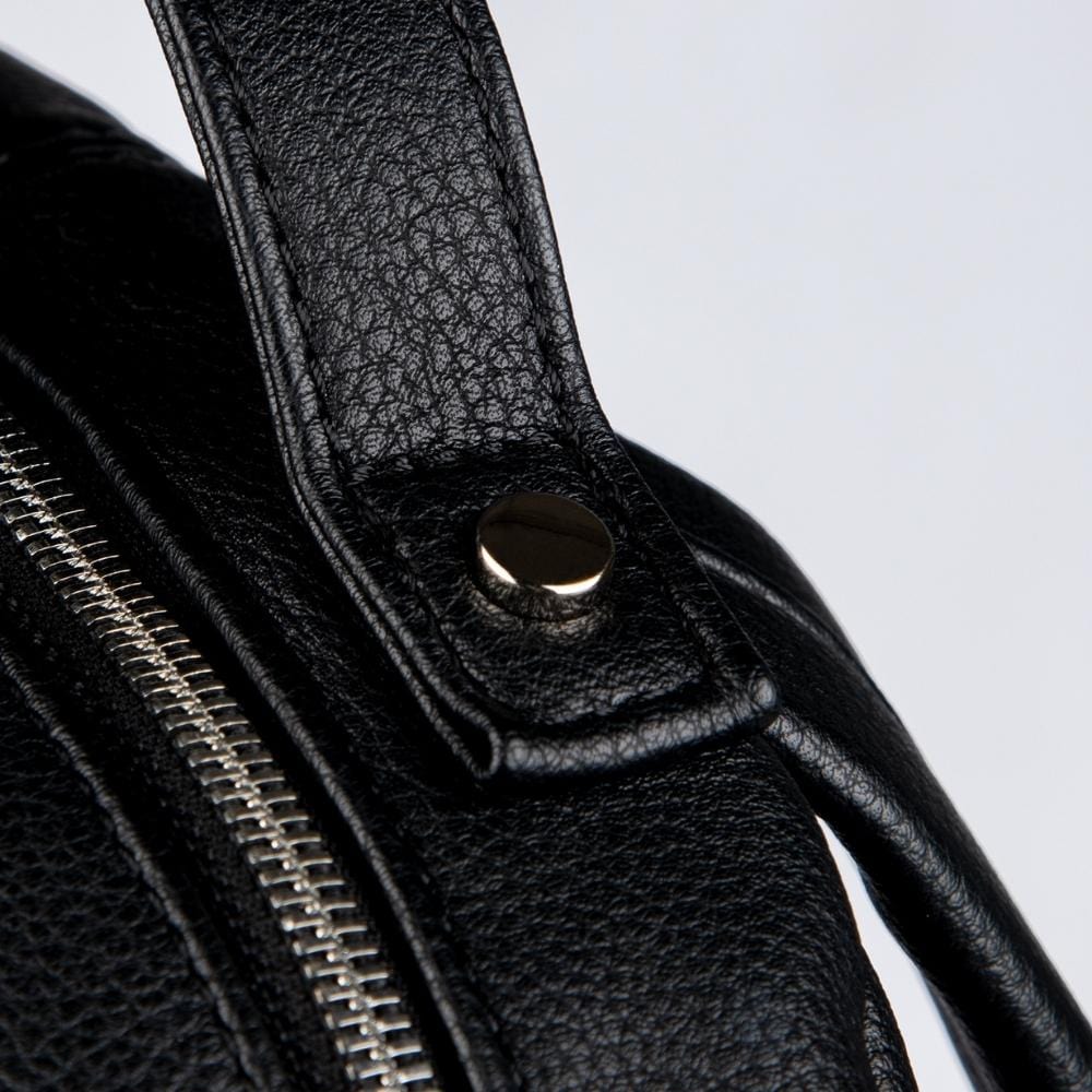 The Charles - Black Vegan Leather Backpack
