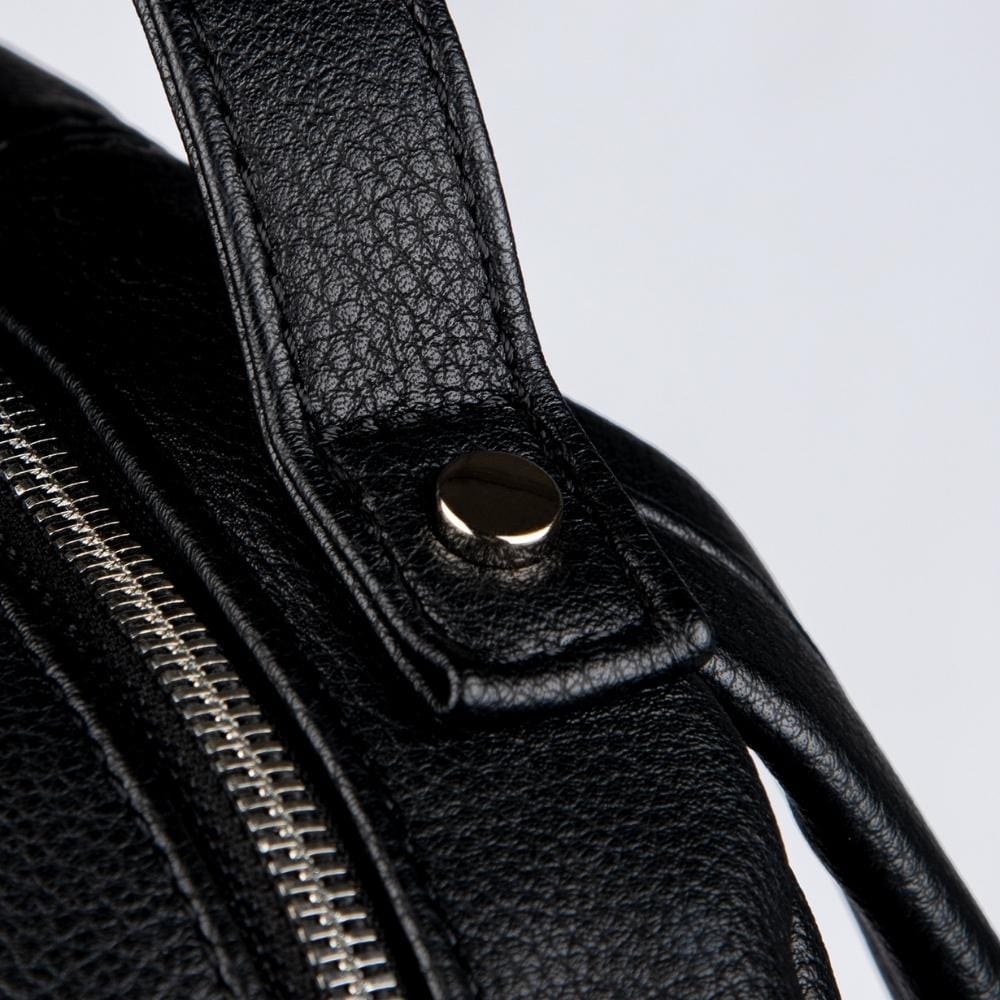 The Charles - Black Vegan Leather Backpack