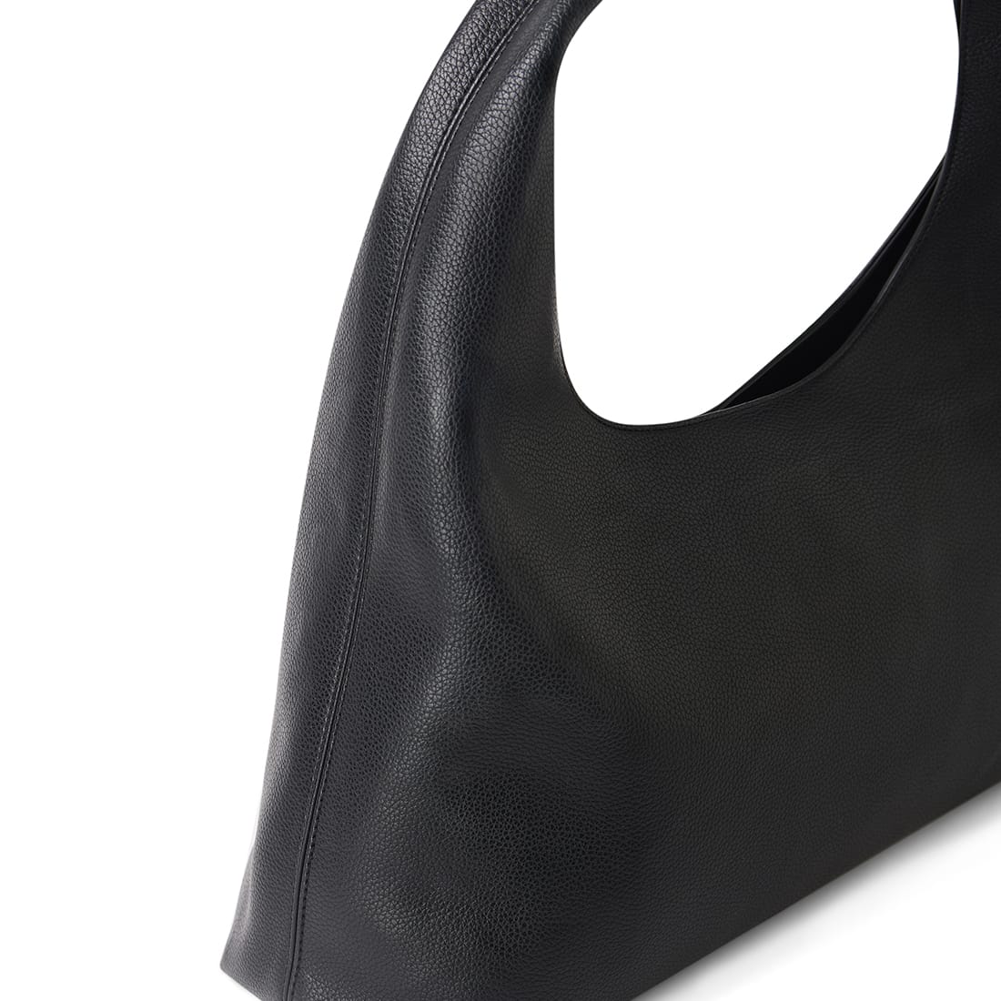 The Chelsea -Black Vegan Leather Hobo Tote Bag