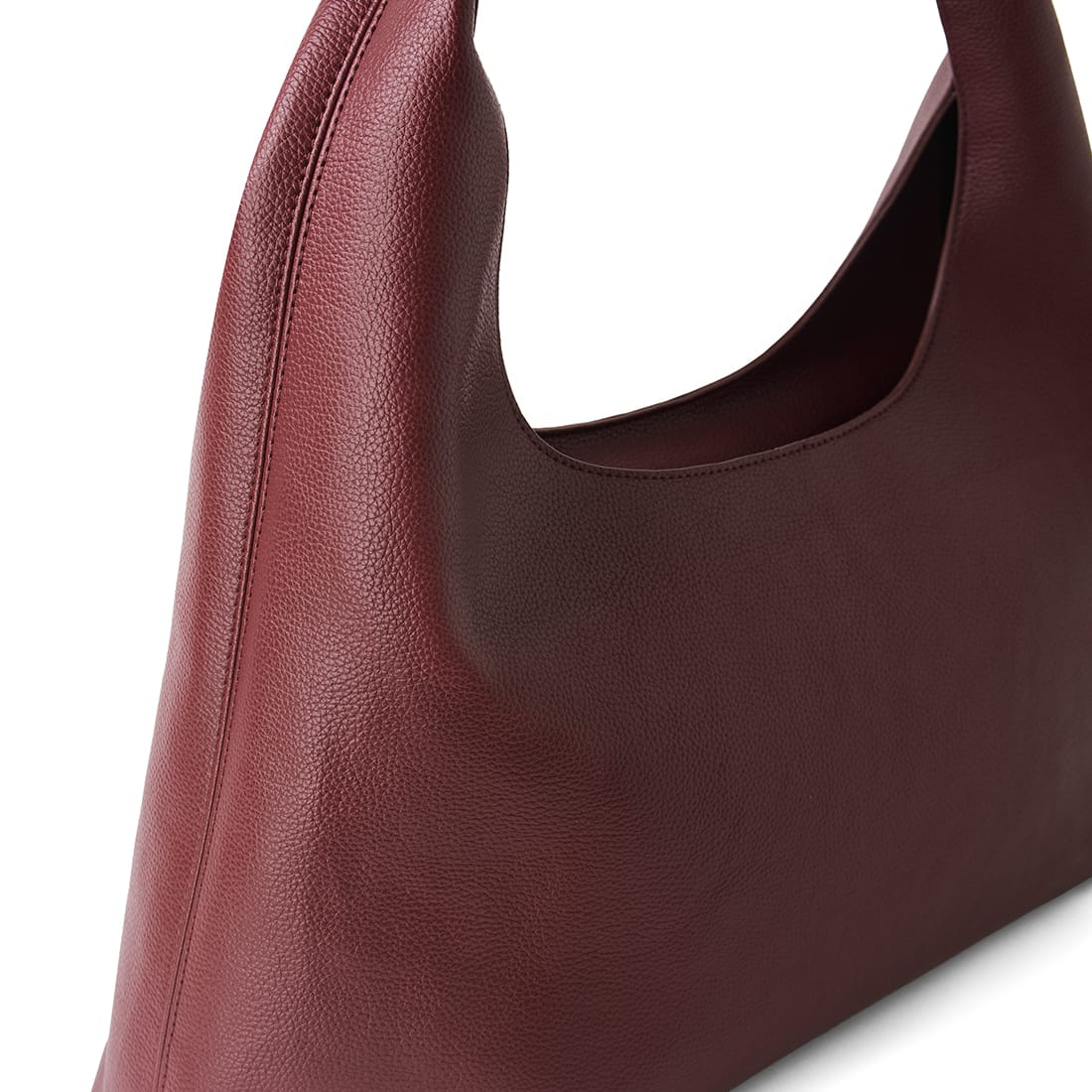 The Chelsea - Cassis Vegan Leather Hobo Tote Bag