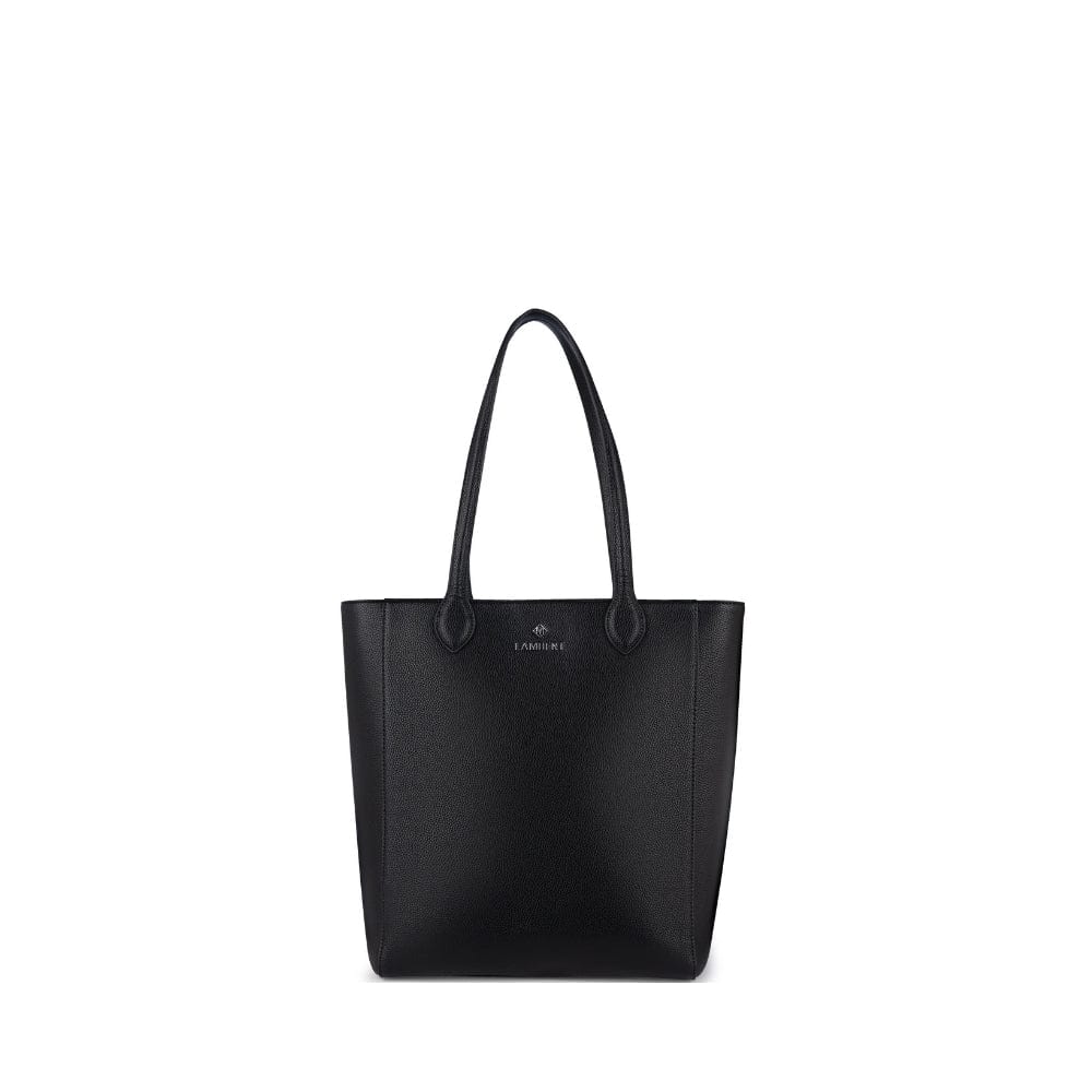 The Claire - Black Vegan Leather Tote Bag