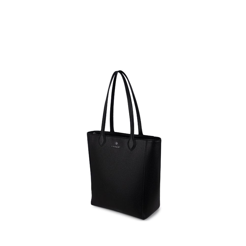 The Claire - Black Vegan Leather Tote Bag